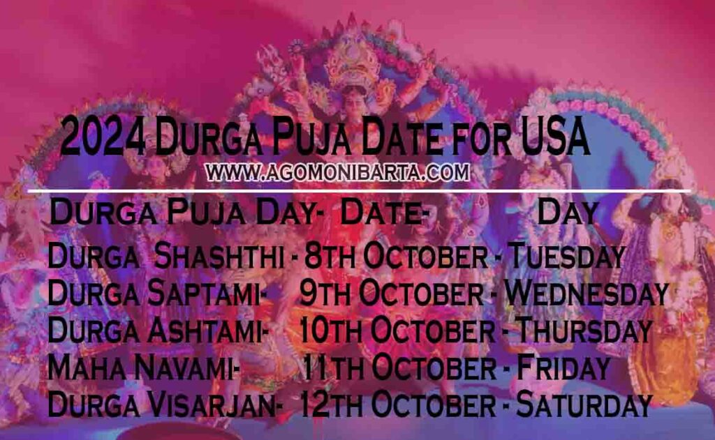 2024 Durga Puja Date for USA
